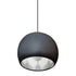 12" Matte Black & Silver Leaf Clay Pendant Light Hammers and Heels