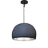 16" Matte Indigo & Silver Leaf Clay Pendant Light Hammers and Heels