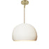 16" Matte White Porcelain Globe Pendant Light - Ship Rope Cord Hammers and Heels
