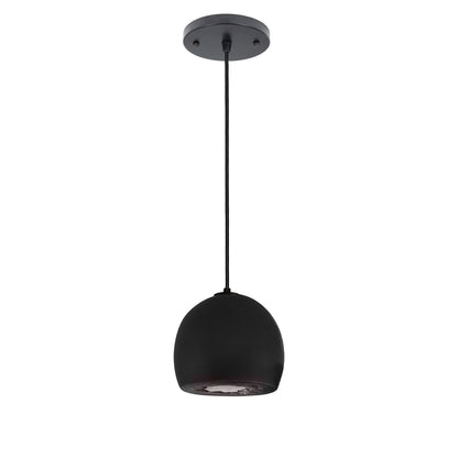 5&quot; Matte Black &amp; Silver Geode Crystal Pendant Light- Black Cord Hammers and Heels