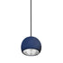 5" Matte Indigo & Silver Leaf Clay Pendant Light Hammers and Heels