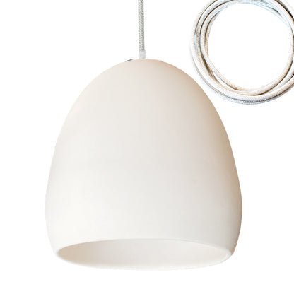 7&quot; Matte White Porcelain Globe Pendant Light