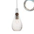 Mini Seeded Blown Glass & Wood Teardrop Pendant Light- Brushed Nickel Hammers and Heels