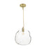 XL Clear Bubble Clear Hand Blown Glass Chandelier Pendant Light- Brass Cord Hammers and Heels