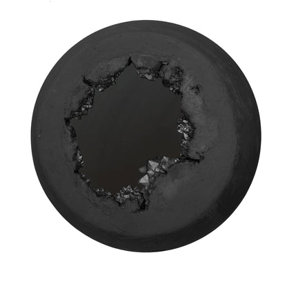 12&quot; Matte Black Geode Crystal Pendant Light- Black Cord Hammers and Heels