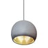 12" Matte Grey & Brass Leaf Clay Pendant Light Hammers and Heels
