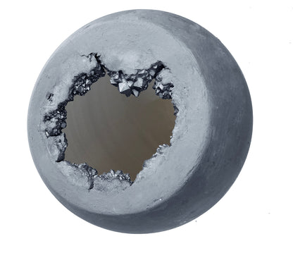 12&quot; Matte Grey Geode Crystal Cascade Chandelier- Black Cord Hammers and Heels