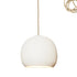 12" Matte White Porcelain Globe Pendant Light - Ship Rope Cord Hammers and Heels