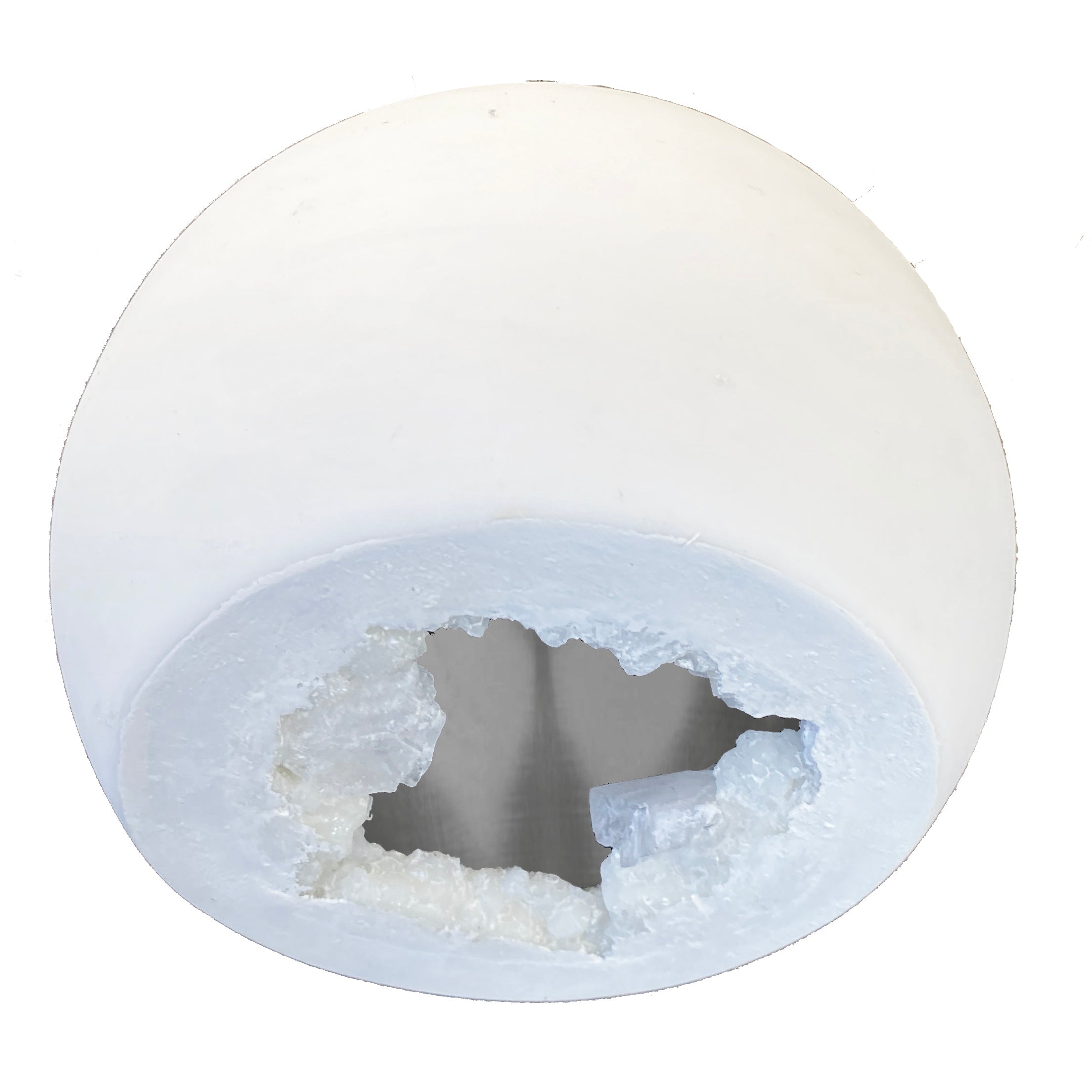12&quot; Matte White &amp; Silver Geode Crystal Pendant Light- Black Cord Hammers and Heels