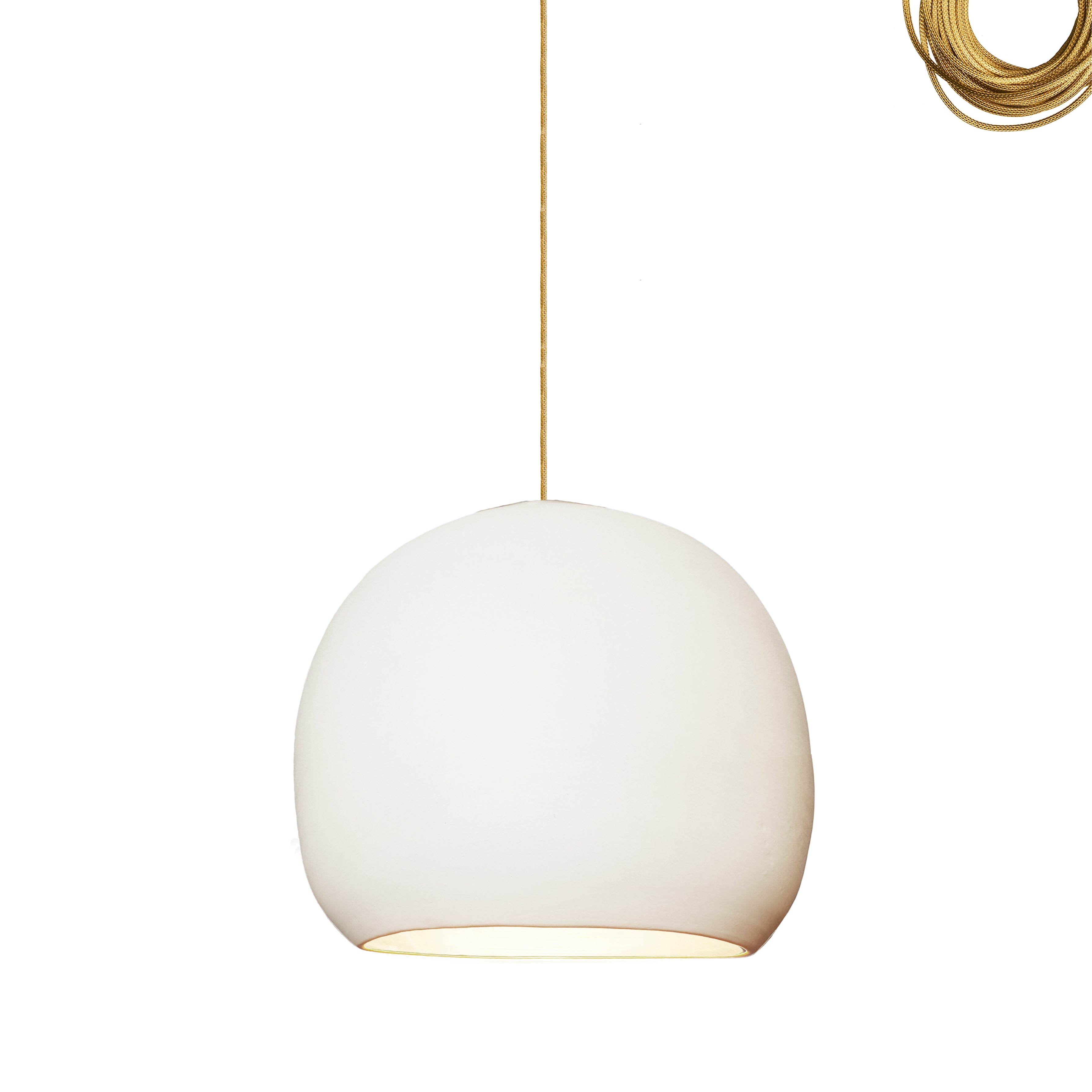 12&quot; Matte White Porcelain Globe Pendant Light