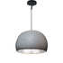 16" Matte Grey & Silver Leaf Clay Pendant Light Hammers and Heels