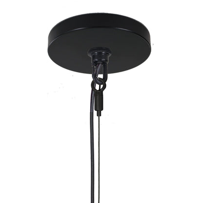 16&quot; Matte Indigo Porcelain Globe Pendant Light - Black Cord Hammers and Heels