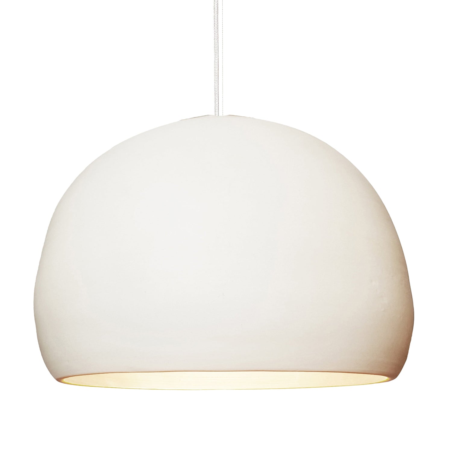 16&quot; Matte White Porcelain Globe Pendant Light