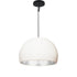 16" Matte White & Silver Leaf Clay Pendant Light Hammers and Heels