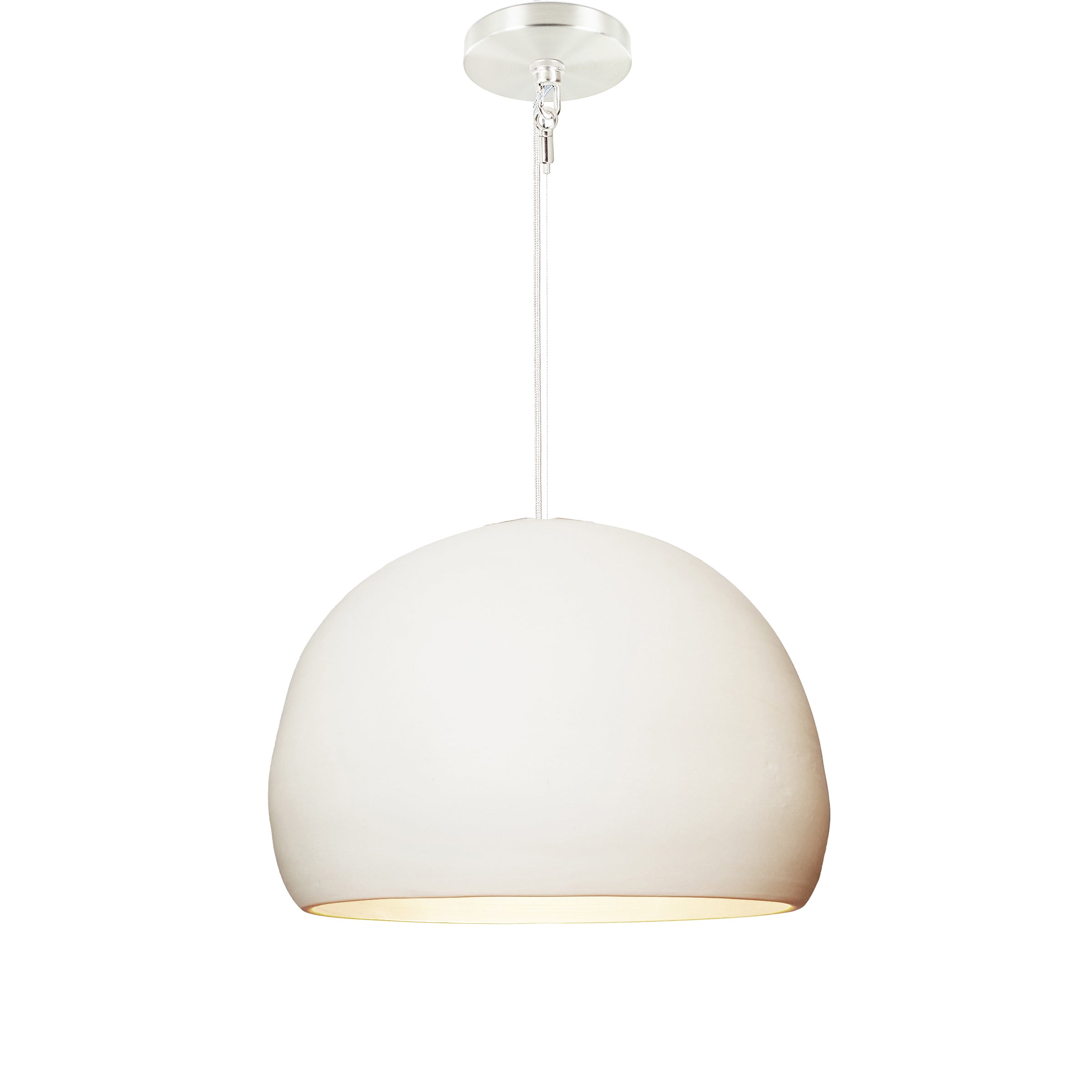 16&quot; Matte White Porcelain Globe Pendant Light