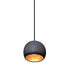 5" Matte Black & Brass Leaf Clay Pendant Light Hammers and Heels