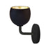5" Matte Black & Brass Leaf Clay Sconce Hammers and Heels