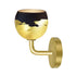 5" Matte Black & Brass Ombre Porcelain Sconce Light Hammers and Heels