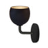 5" Matte Black Porcelain Globe Sconce - Matte Black Hammers and Heels