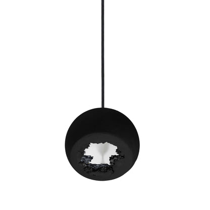 5&quot; Matte Black &amp; Silver Geode Crystal Stagger Chandelier- Black Cord Hammers and Heels