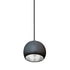 5" Matte Black & Silver Leaf Clay Pendant Light Hammers and Heels
