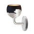 5" Matte Black & Silver Ombre Porcelain Sconce Light Hammers and Heels