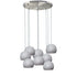 5" Matte Grey & Silver Geode Crystal Stagger Chandelier- Nickel Cord Hammers and Heels