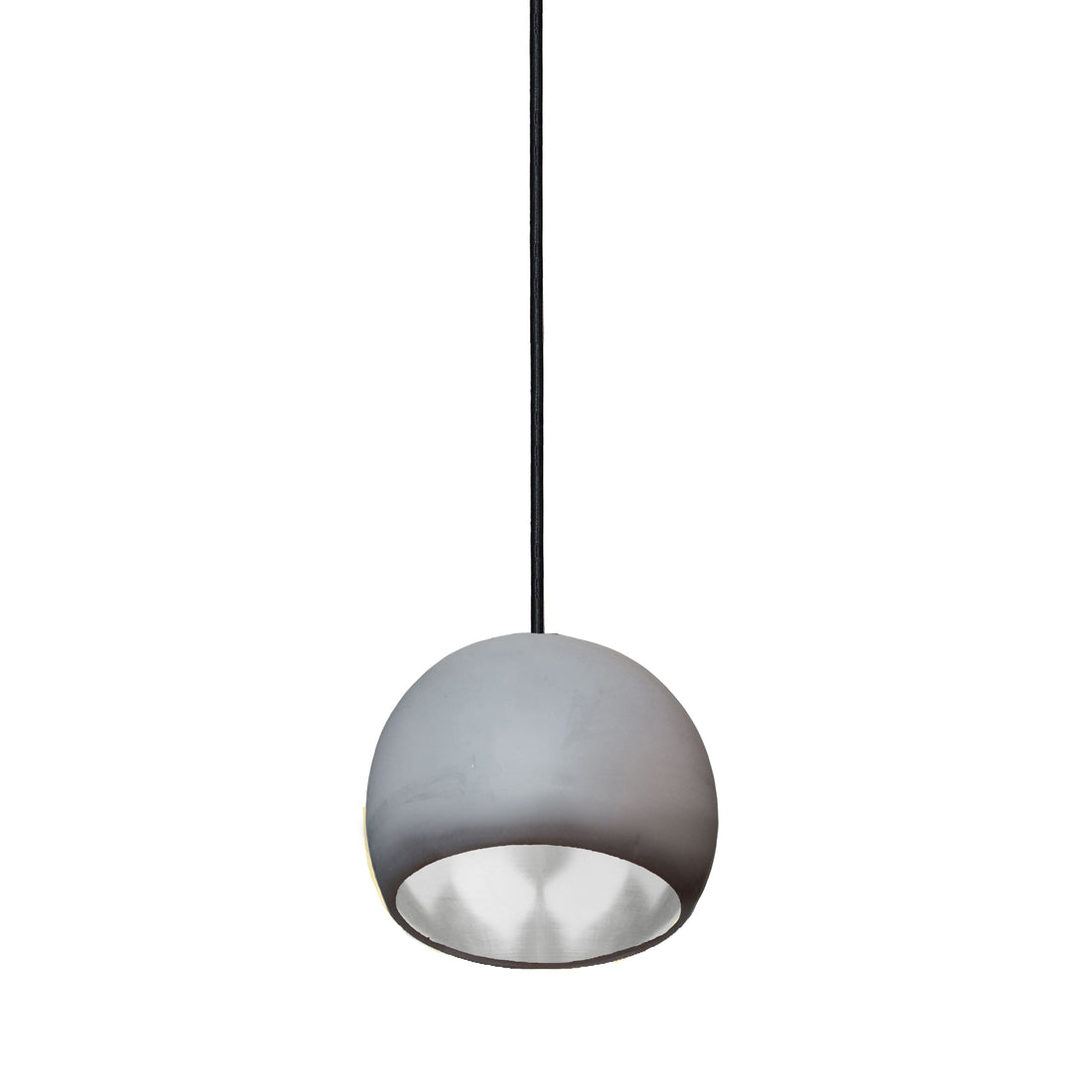 5&quot; Matte Grey &amp; Silver Leaf Clay Pendant Light Hammers and Heels