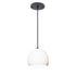 5" Matte White Geode Crystal Pendant Light- Black Cord Hammers and Heels
