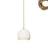 5" Matte White Porcelain Globe Pendant Light - Ship Rope Cord Hammers and Heels