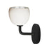 5" Matte White & Silver Leaf Clay Sconce Hammers and Heels