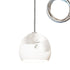 5" Matte White & Silver Ombre Porcelain Multiple Stagger Pendant Chandelier Hammers and Heels