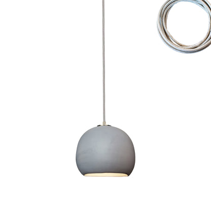 5&quot; Matte Grey Porcelain Globe Pendant Light