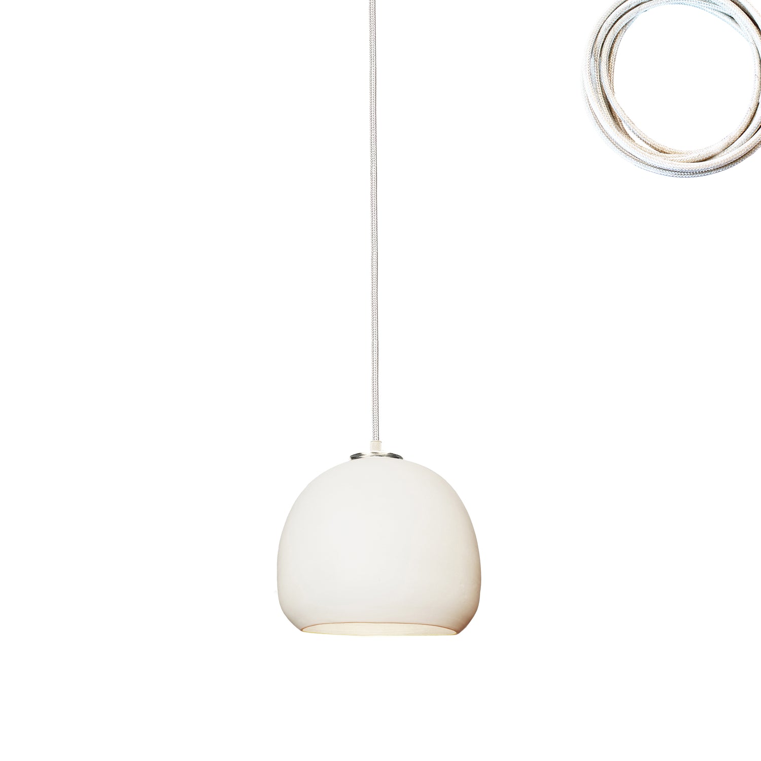 5&quot; Matte White Porcelain Globe Pendant Light