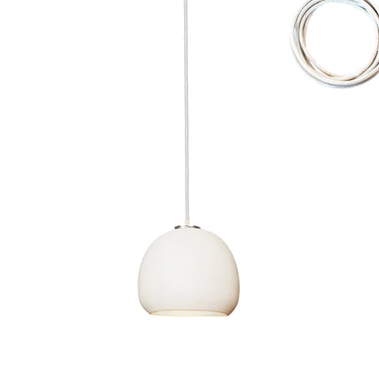 5&quot; Matte White Porcelain Globe Pendant Light