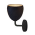 7" Matte Black Porcelain Globe Sconce - Matte Black Hammers and Heels