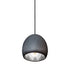 7" Matte Black & Silver Leaf Clay Pendant Light Hammers and Heels