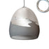 7" Matte Grey & Silver Ombre Porcelain Pendant Light Hammers and Heels