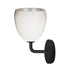 7" Matte White & Silver Leaf Clay Sconce Hammers and Heels