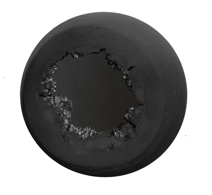 8&quot; Matte Black Geode Crystal Pendant Light- Black Cord Hammers and Heels