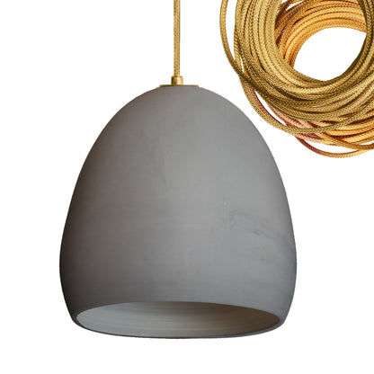 7&quot; Matte Grey Porcelain Globe Pendant Light