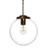 Clear Handblown Glass Globe Pendant Light- Ship Rope Hammers and Heels