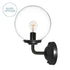 Clear Handblown Glass Globe Wall Mount Sconce Light Hammers and Heels