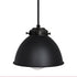 Factory Dome Metal Shade Pendant Light- Black Cord Hammers and Heels