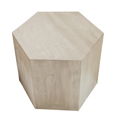 Hexagon Wood Modern Geometric Oak Table