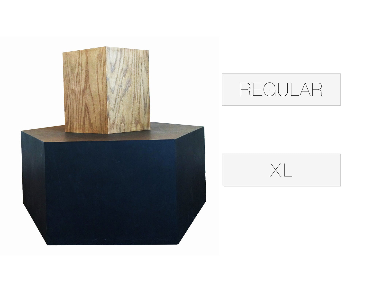 Hexagon Wood Modern Geometric Table- Black Washed Hammers and Heels