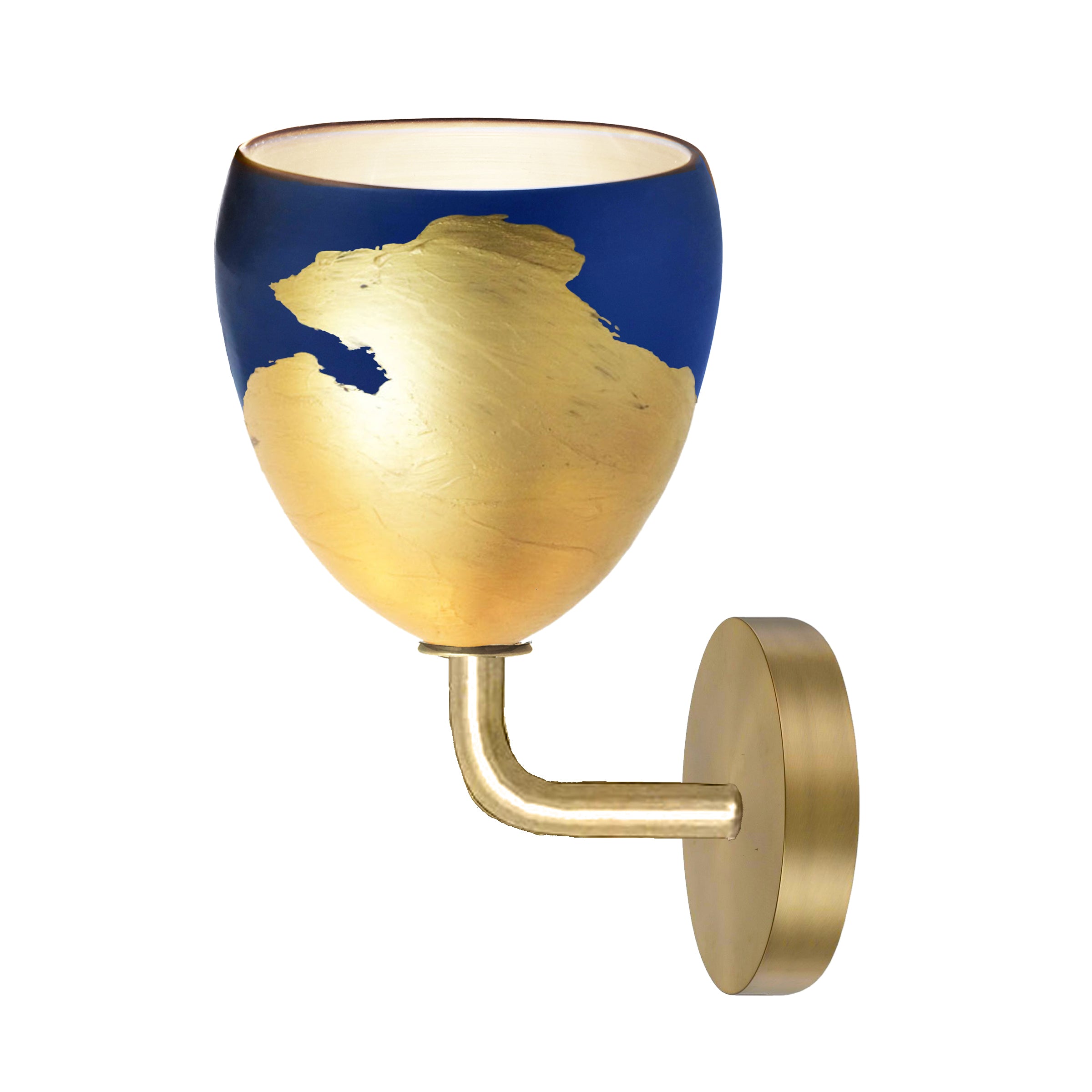 7&quot; Brass Ombre Porcelain Sconce Light