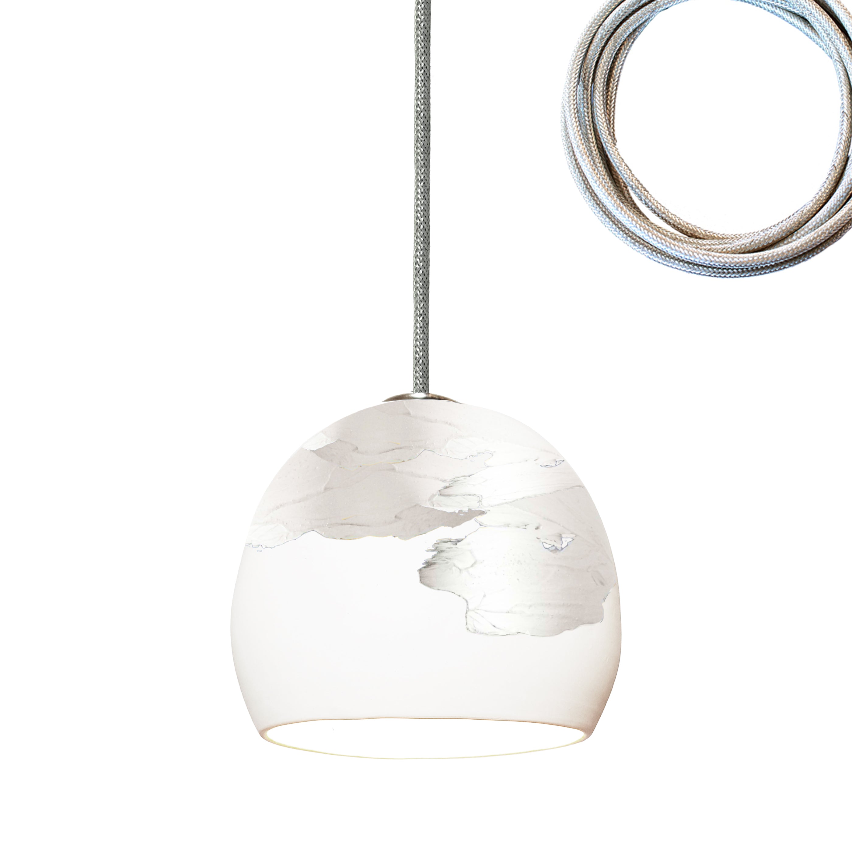 5&quot; Silver Ombre Porcelain Pendant Light