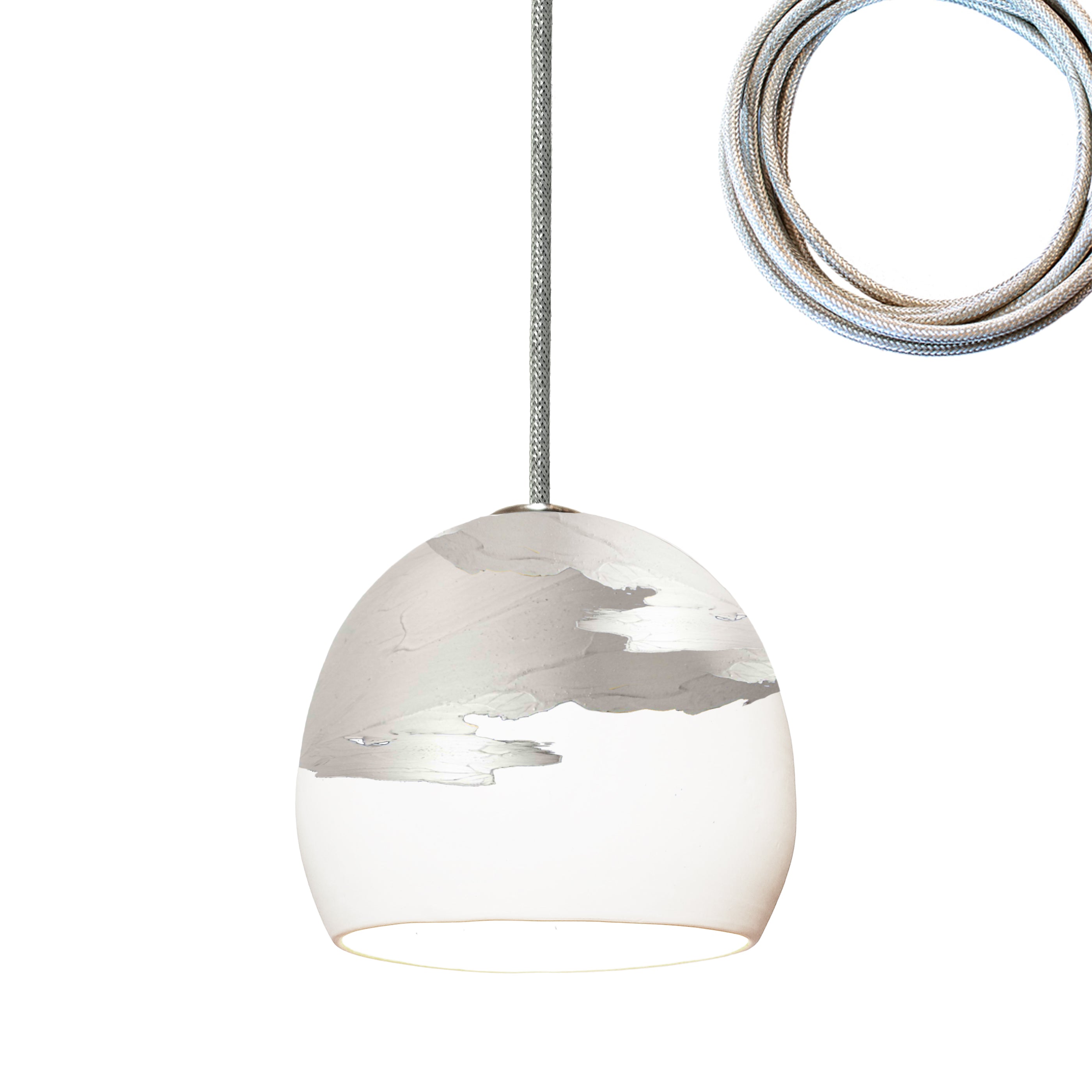 5&quot; Silver Ombre Porcelain Linear 8 Light Chandelier
