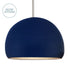 Matte Indigo Porcelain XL Chandelier Dome Clay Downrod Pendant Light Hammers and Heels